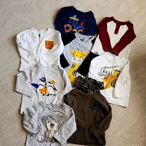 Toddler boys tips, long sleeve tops bundle